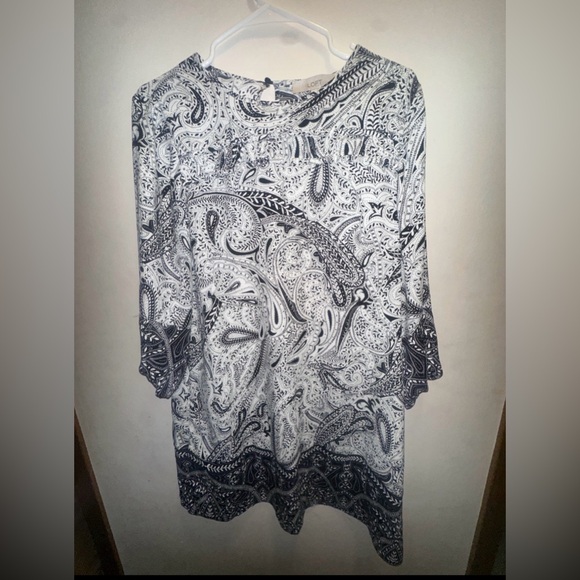 Only Dresses & Skirts - Loft Paisley Shift Long Sleeve Floral Color block Dress Size Small NWOT